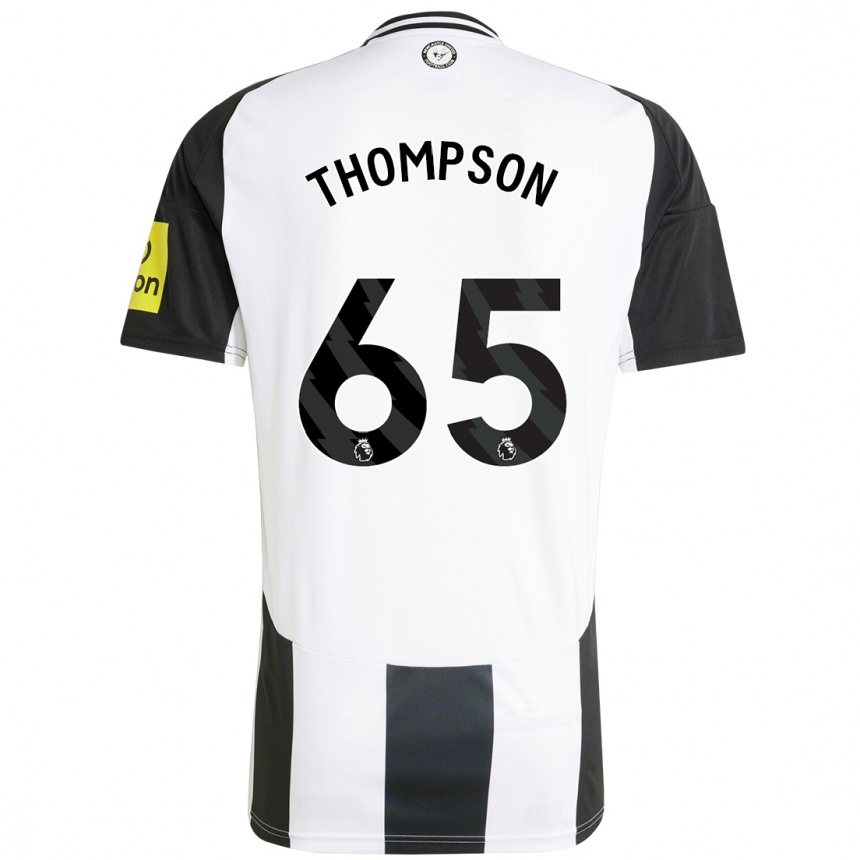 Kids Football Ciaran Thompson #65 White Black Home Jersey 2024/25 T-Shirt Australia