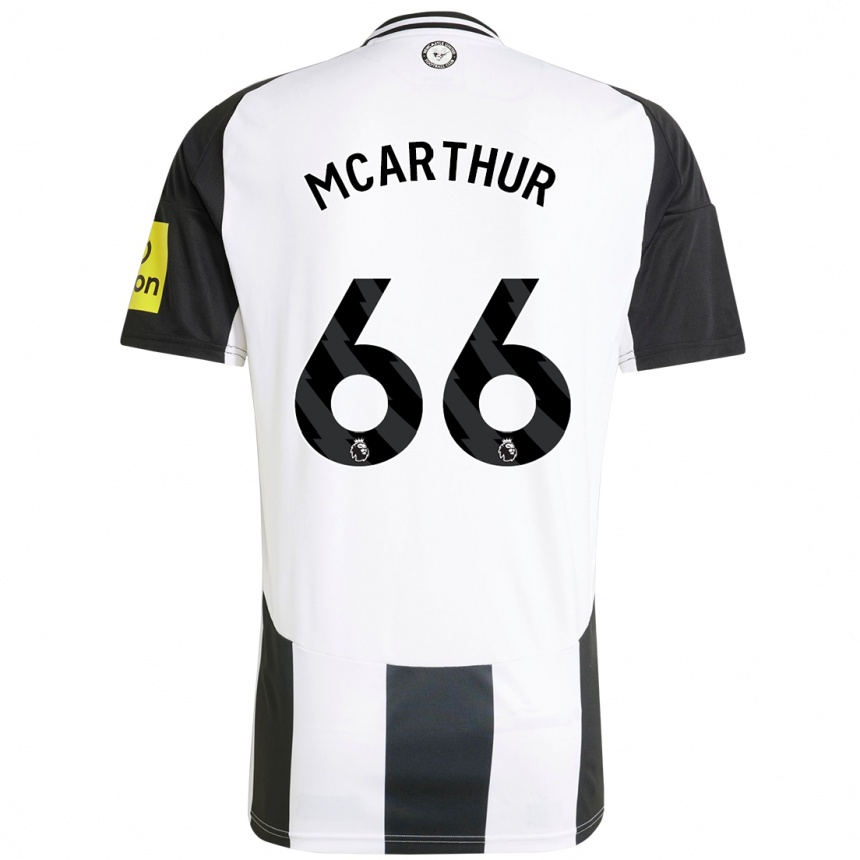 Kids Football Charlie Mcarthur #66 White Black Home Jersey 2024/25 T-Shirt Australia