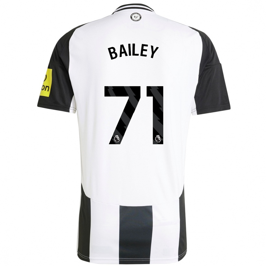 Kids Football Scott Bailey #71 White Black Home Jersey 2024/25 T-Shirt Australia