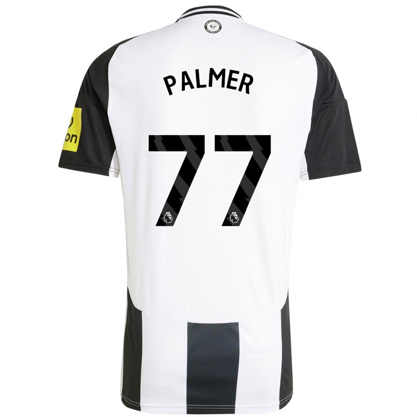 Kids Football Darren Palmer #77 White Black Home Jersey 2024/25 T-Shirt Australia