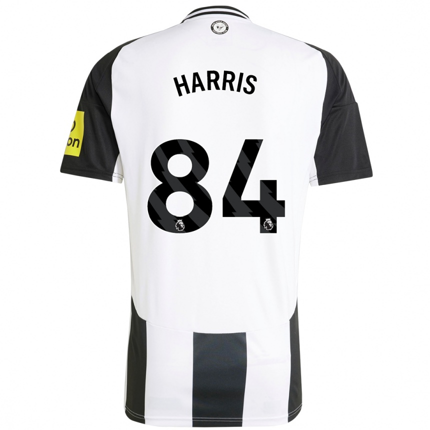 Kids Football Aidan Harris #84 White Black Home Jersey 2024/25 T-Shirt Australia