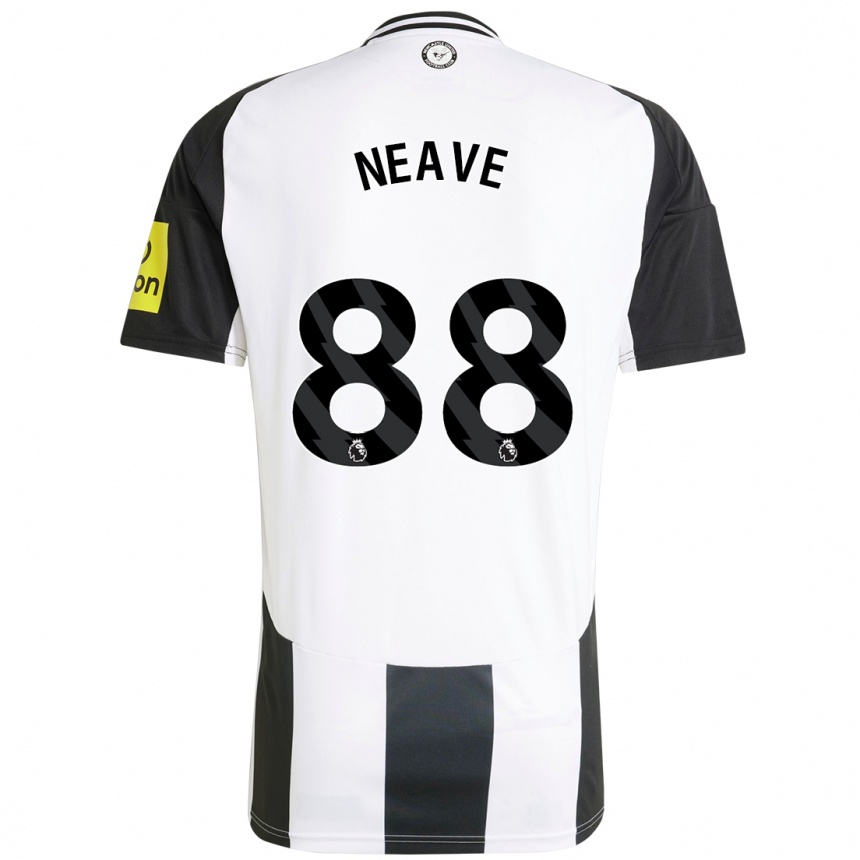 Kids Football Sean Neave #88 White Black Home Jersey 2024/25 T-Shirt Australia