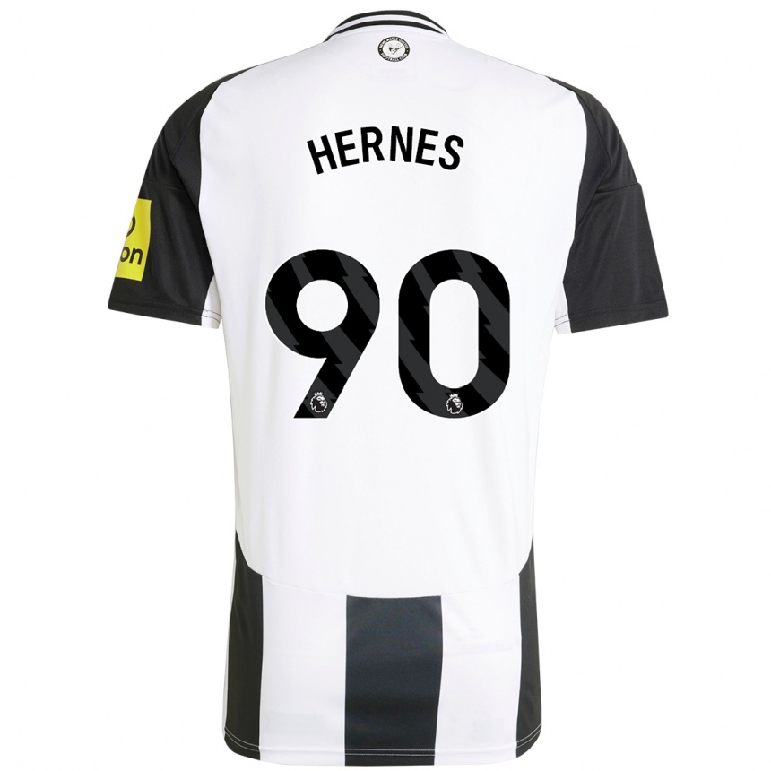 Kids Football Travis Hernes #90 White Black Home Jersey 2024/25 T-Shirt Australia