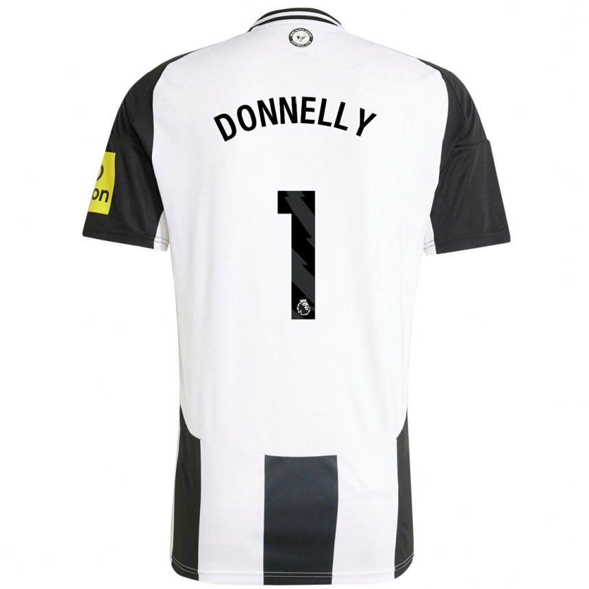 Kids Football Grace Donnelly #1 White Black Home Jersey 2024/25 T-Shirt Australia