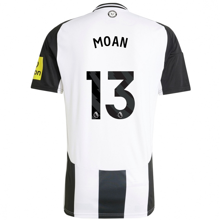 Kids Football Claudia Moan #13 White Black Home Jersey 2024/25 T-Shirt Australia