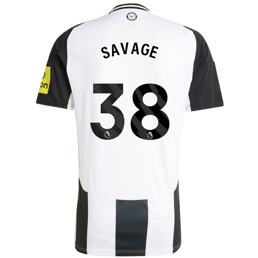 Kids Football Remi Savage #38 White Black Home Jersey 2024/25 T-Shirt Australia