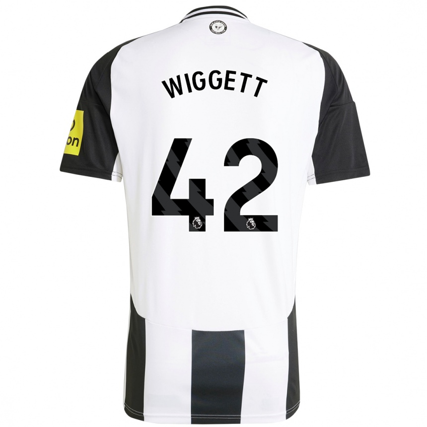 Kids Football Charlie Wiggett #42 White Black Home Jersey 2024/25 T-Shirt Australia