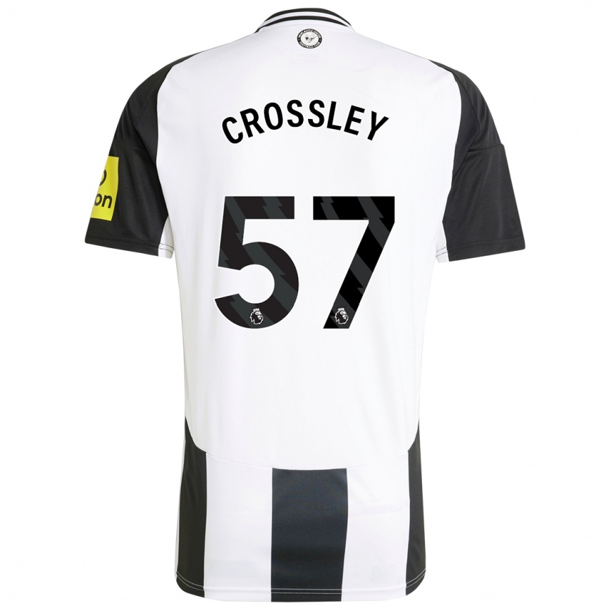 Kids Football Kyle Crossley #57 White Black Home Jersey 2024/25 T-Shirt Australia