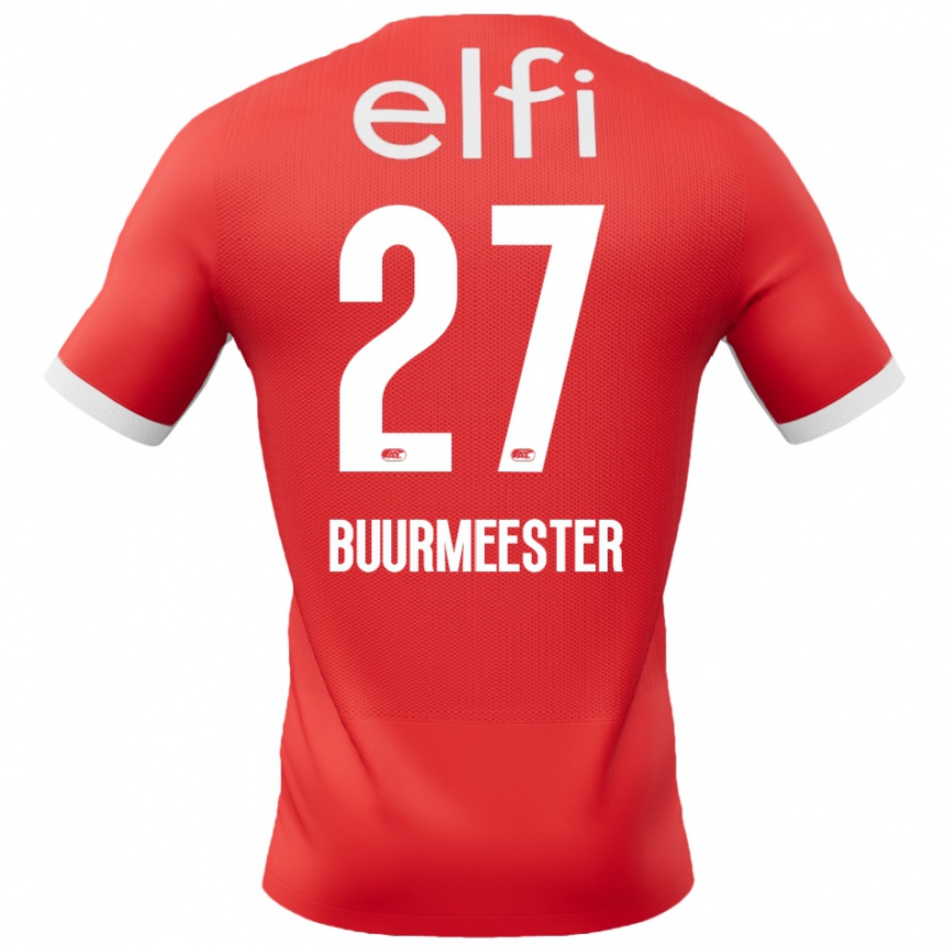 Kids Football Zico Buurmeester #27 Red White Home Jersey 2024/25 T-Shirt Australia