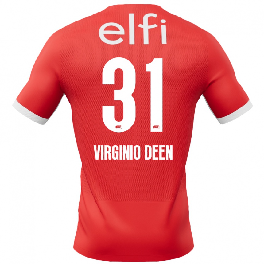 Kids Football Daniël Virginio Deen #31 Red White Home Jersey 2024/25 T-Shirt Australia