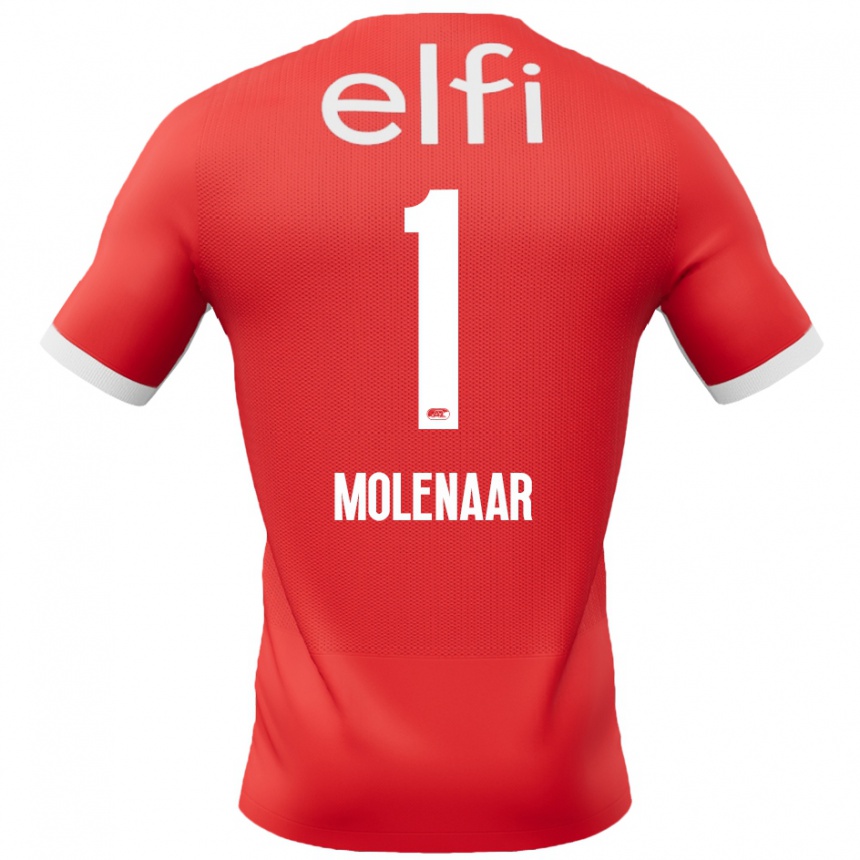 Kids Football Finn Molenaar #1 Red White Home Jersey 2024/25 T-Shirt Australia