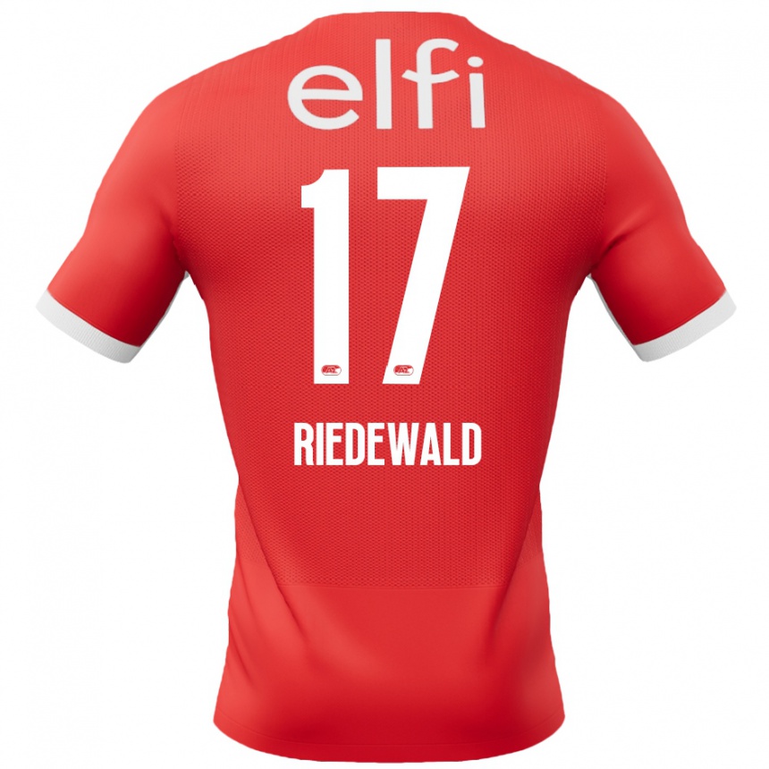 Kids Football Kenzo Riedewald #17 Red White Home Jersey 2024/25 T-Shirt Australia