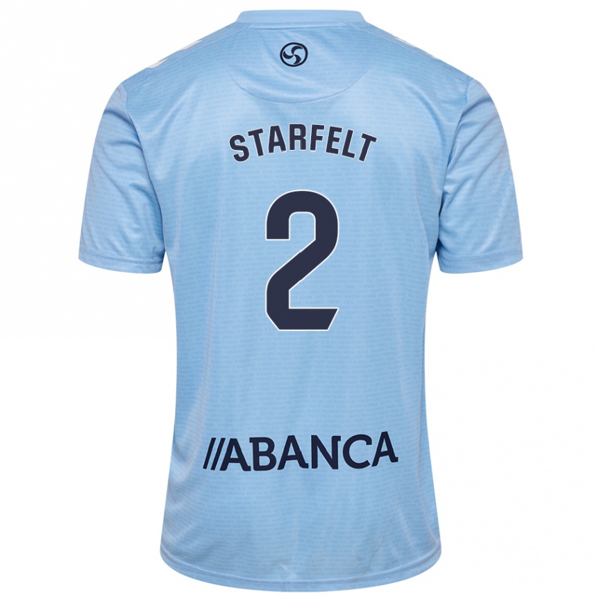 Kids Football Carl Starfelt #2 Sky Blue Home Jersey 2024/25 T-Shirt Australia