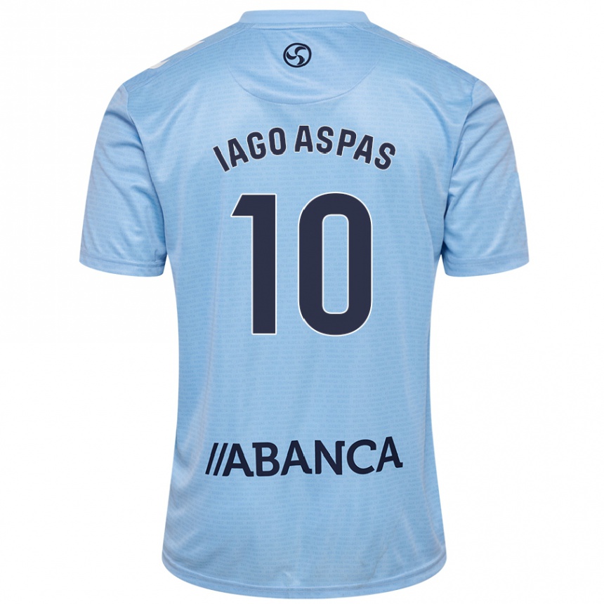 Kids Football Iago Aspas #10 Sky Blue Home Jersey 2024/25 T-Shirt Australia