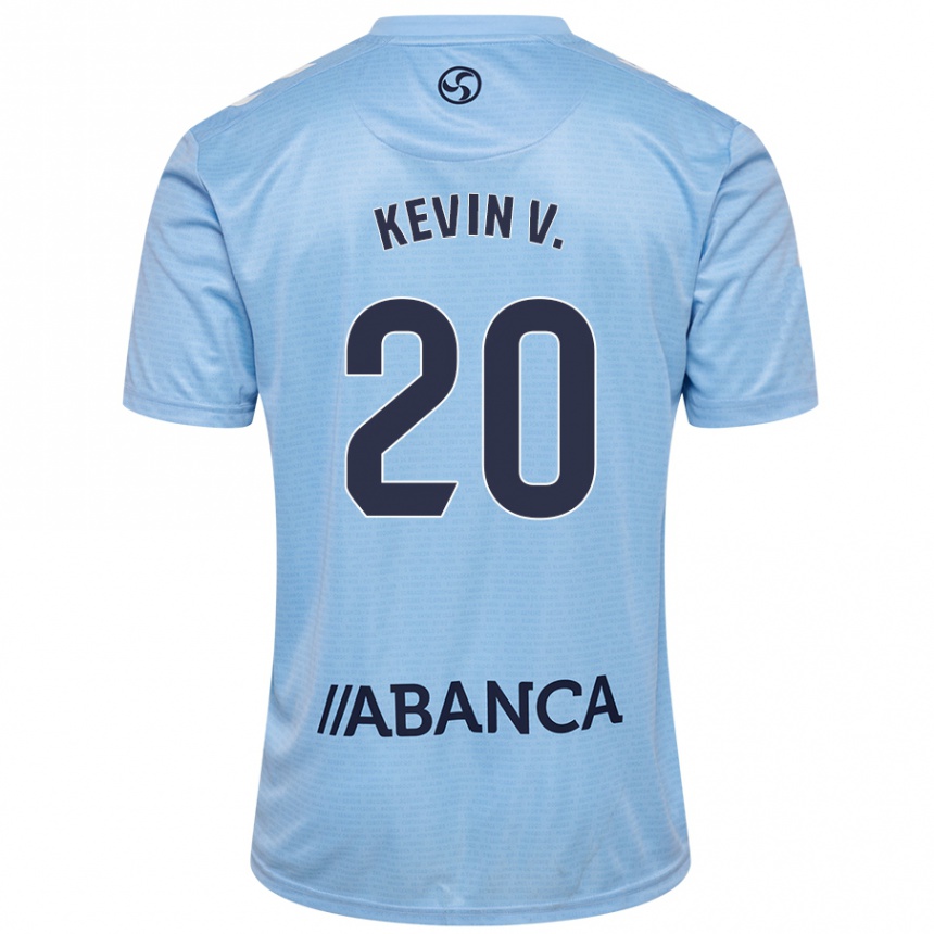 Kids Football Kevin Vázquez #20 Sky Blue Home Jersey 2024/25 T-Shirt Australia