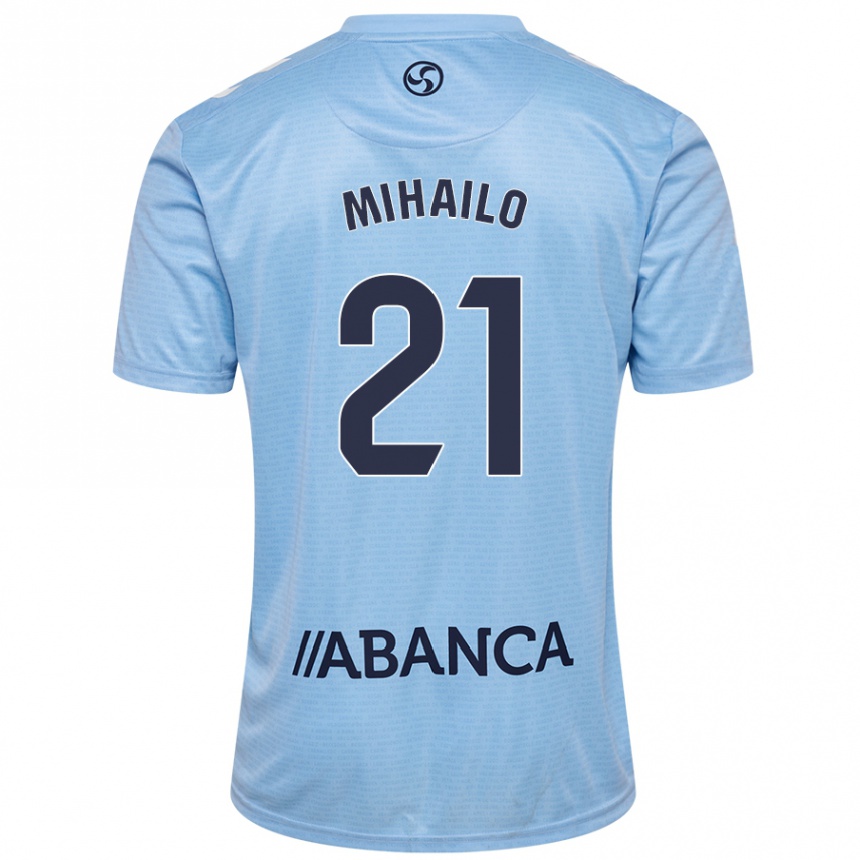 Kids Football Mihailo Ristic #21 Sky Blue Home Jersey 2024/25 T-Shirt Australia