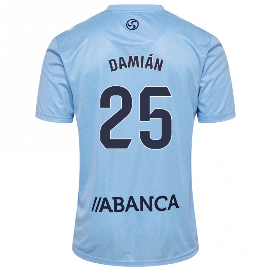 Kids Football Damián Rodríguez #25 Sky Blue Home Jersey 2024/25 T-Shirt Australia