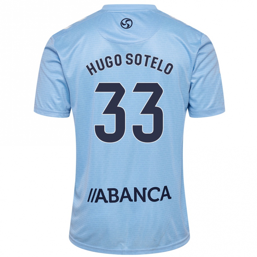 Kids Football Hugo Sotelo #33 Sky Blue Home Jersey 2024/25 T-Shirt Australia