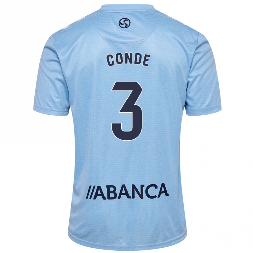 Kids Football Martín Conde #3 Sky Blue Home Jersey 2024/25 T-Shirt Australia