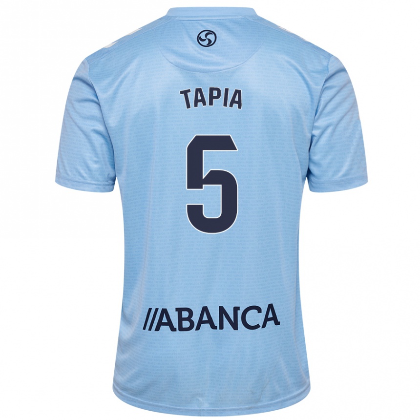 Kids Football Renato Tapia #5 Sky Blue Home Jersey 2024/25 T-Shirt Australia