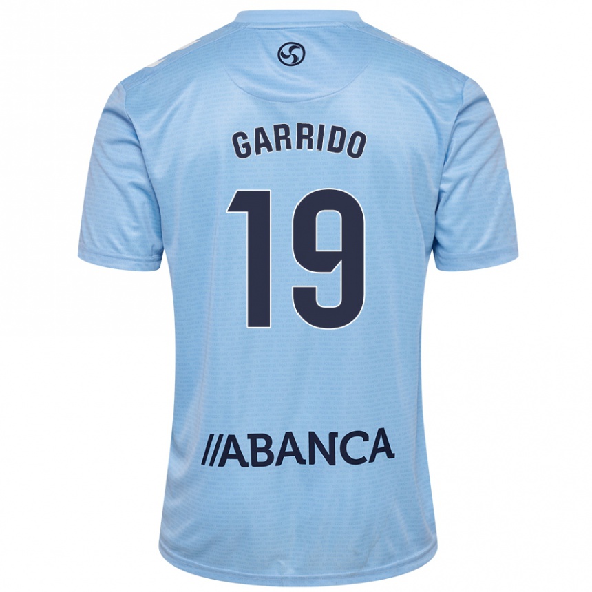 Kids Football Manu Garrido #19 Sky Blue Home Jersey 2024/25 T-Shirt Australia