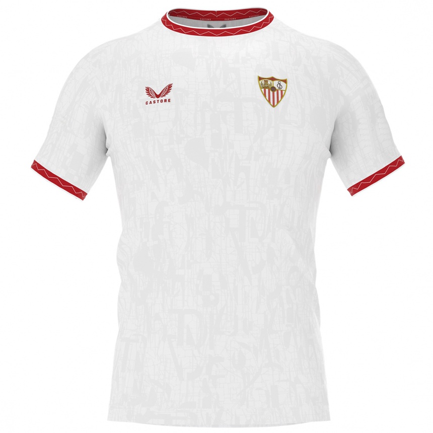 Kids Football Alberto González #0 White Red Home Jersey 2024/25 T-Shirt Australia