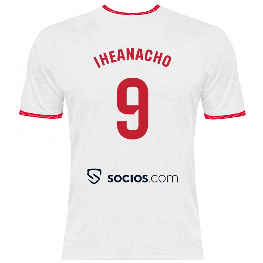 Kids Football Kelechi Iheanacho #9 White Red Home Jersey 2024/25 T-Shirt Australia