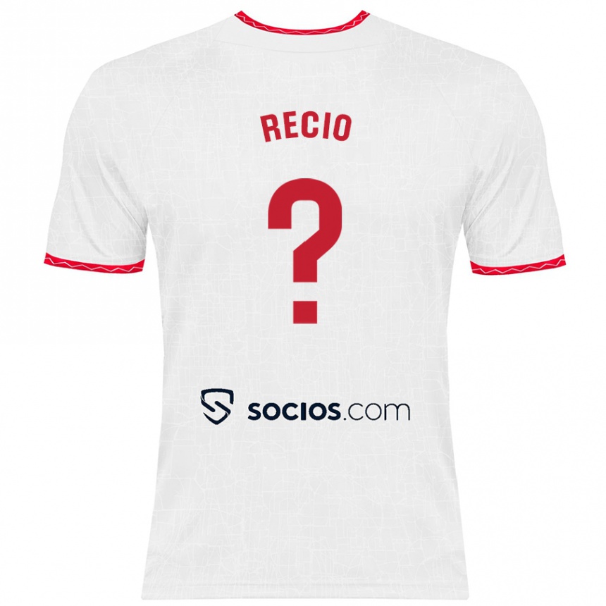 Kids Football Sergio Recio #0 White Red Home Jersey 2024/25 T-Shirt Australia