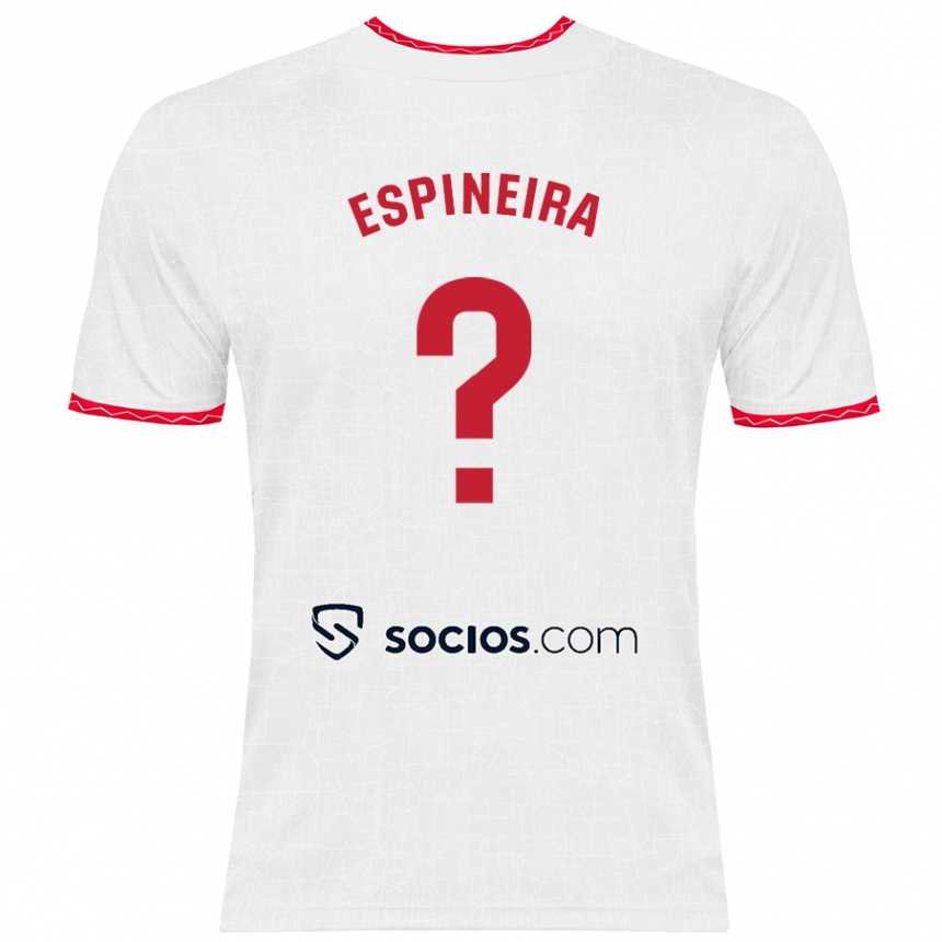 Kids Football Alberto Espiñeira #0 White Red Home Jersey 2024/25 T-Shirt Australia