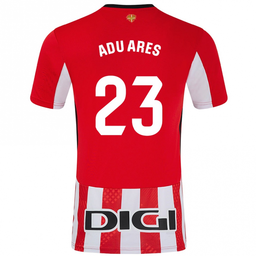 Kids Football Adu Ares #23 Red White Home Jersey 2024/25 T-Shirt Australia