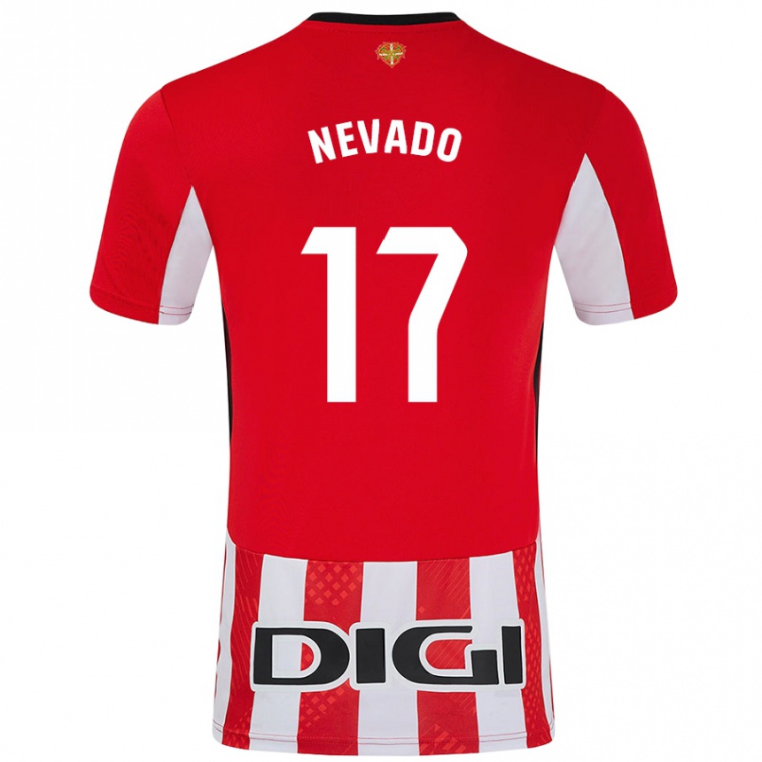 Kids Football Nerea Nevado Gómez #17 Red White Home Jersey 2024/25 T-Shirt Australia