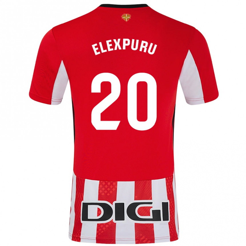 Kids Football Ane Elexpuru Añorga #20 Red White Home Jersey 2024/25 T-Shirt Australia