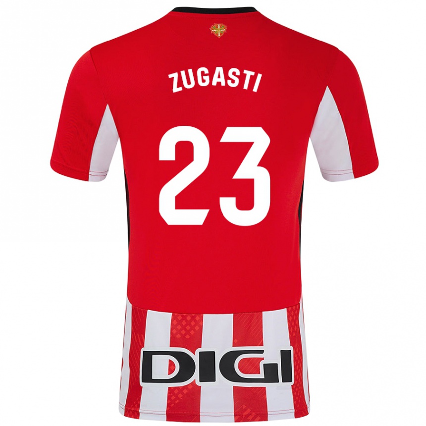 Kids Football Patricia Zugasti Oses #23 Red White Home Jersey 2024/25 T-Shirt Australia