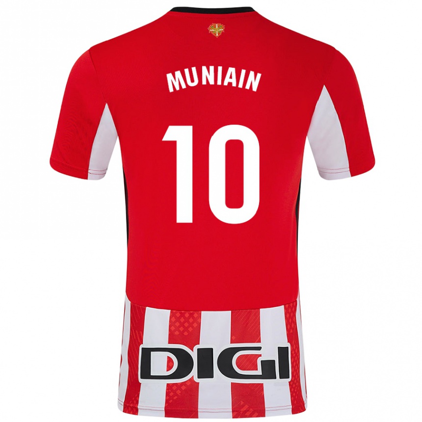 Kids Football Iker Muniain #10 Red White Home Jersey 2024/25 T-Shirt Australia