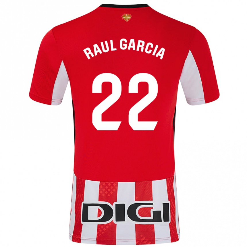 Kids Football Raúl García #22 Red White Home Jersey 2024/25 T-Shirt Australia