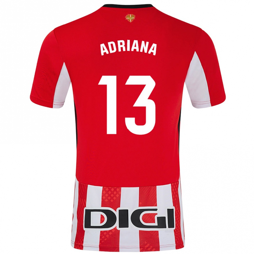 Kids Football Adriana Nanclares Romero #13 Red White Home Jersey 2024/25 T-Shirt Australia