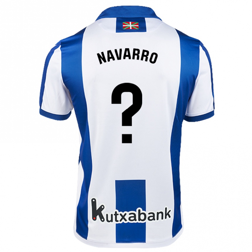 Kids Football Robert Navarro #0 White Blue Home Jersey 2024/25 T-Shirt Australia