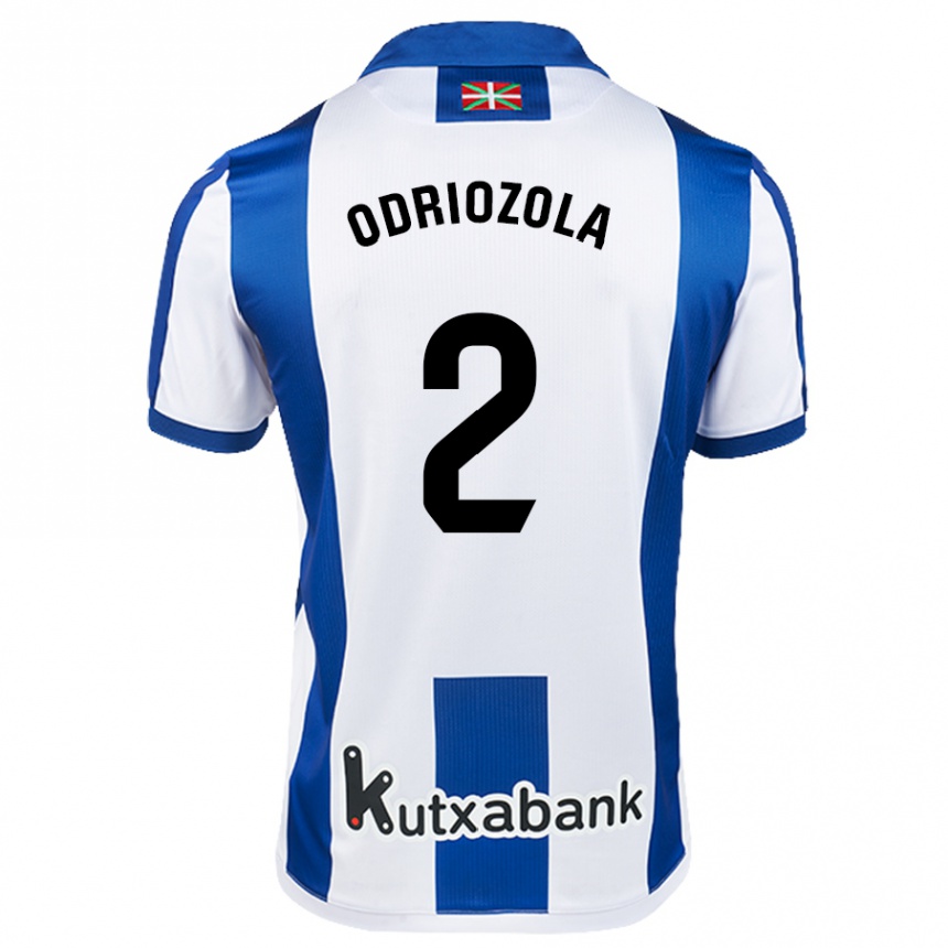 Kids Football Alvaro Odriozola #2 White Blue Home Jersey 2024/25 T-Shirt Australia