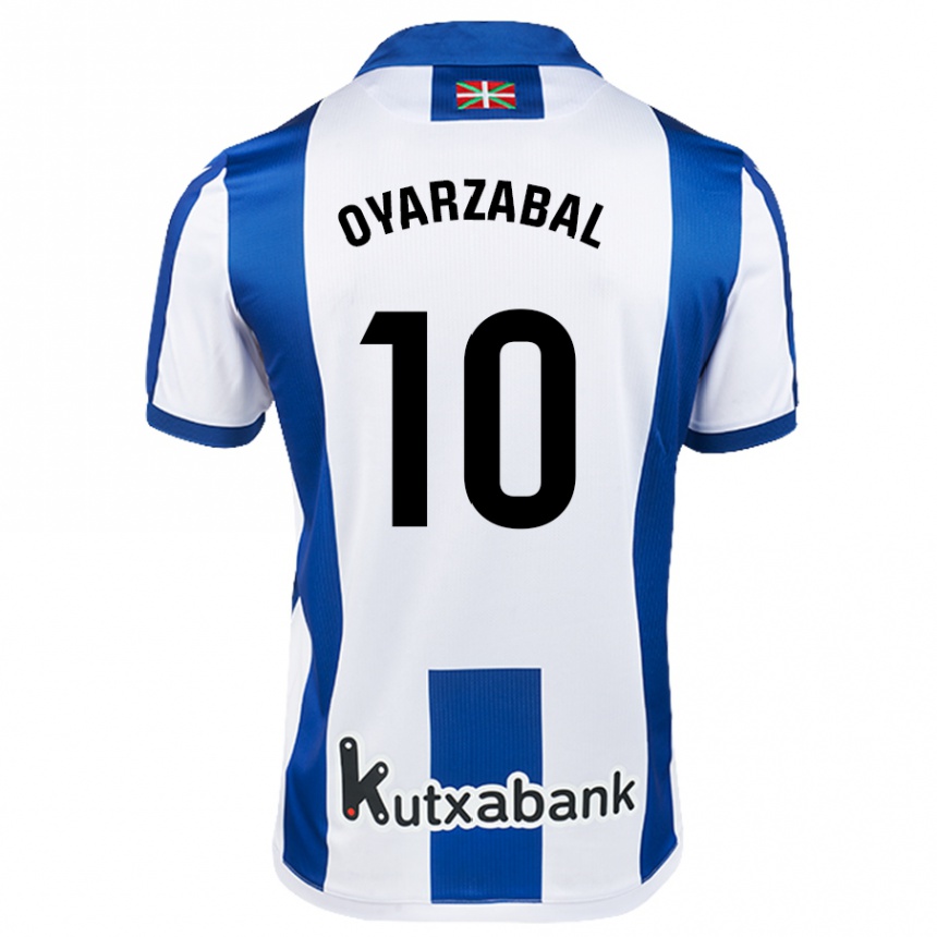 Kids Football Mikel Oyarzabal #10 White Blue Home Jersey 2024/25 T-Shirt Australia