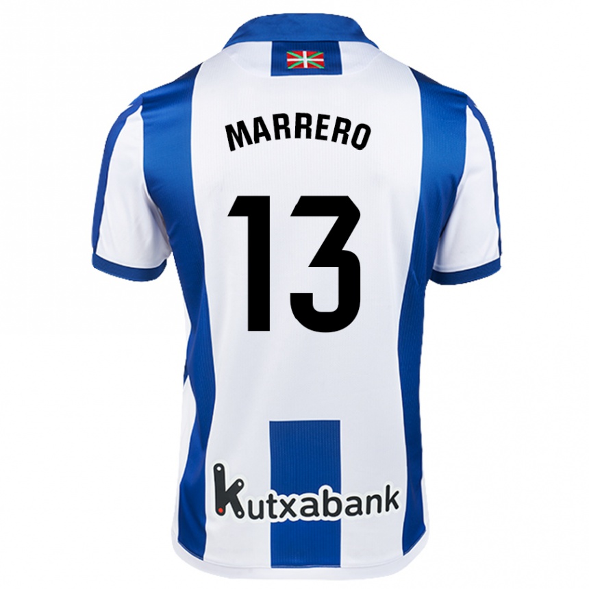 Kids Football Unai Marrero #13 White Blue Home Jersey 2024/25 T-Shirt Australia