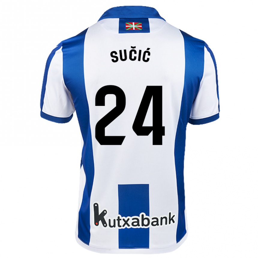 Kids Football Luka Sucic #24 White Blue Home Jersey 2024/25 T-Shirt Australia