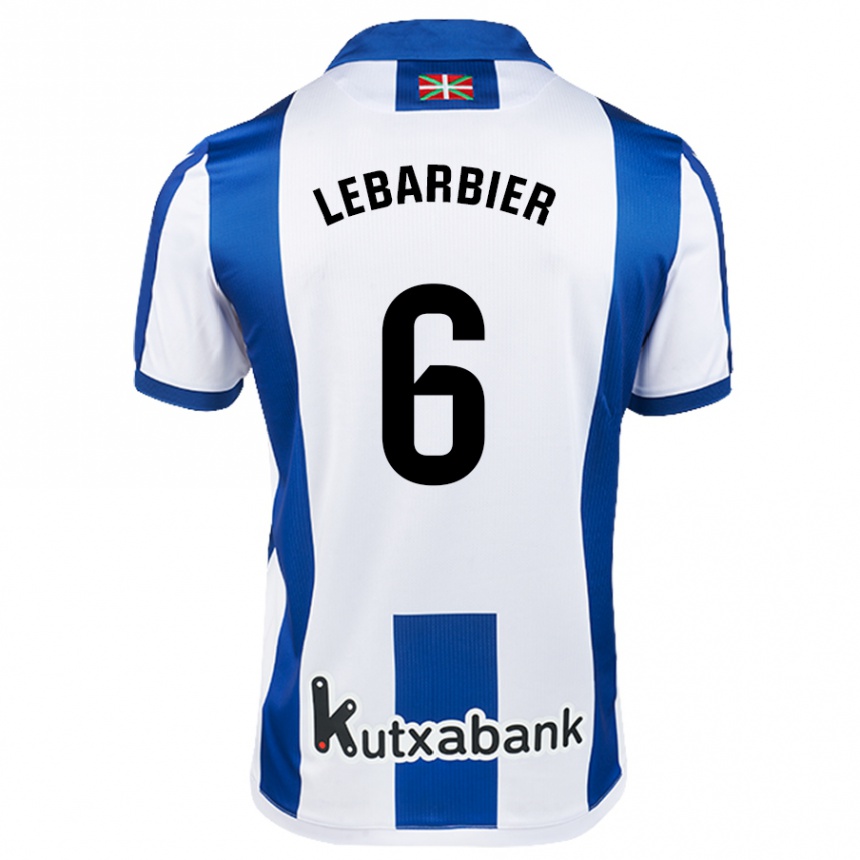 Kids Football Alex Lebarbier #6 White Blue Home Jersey 2024/25 T-Shirt Australia