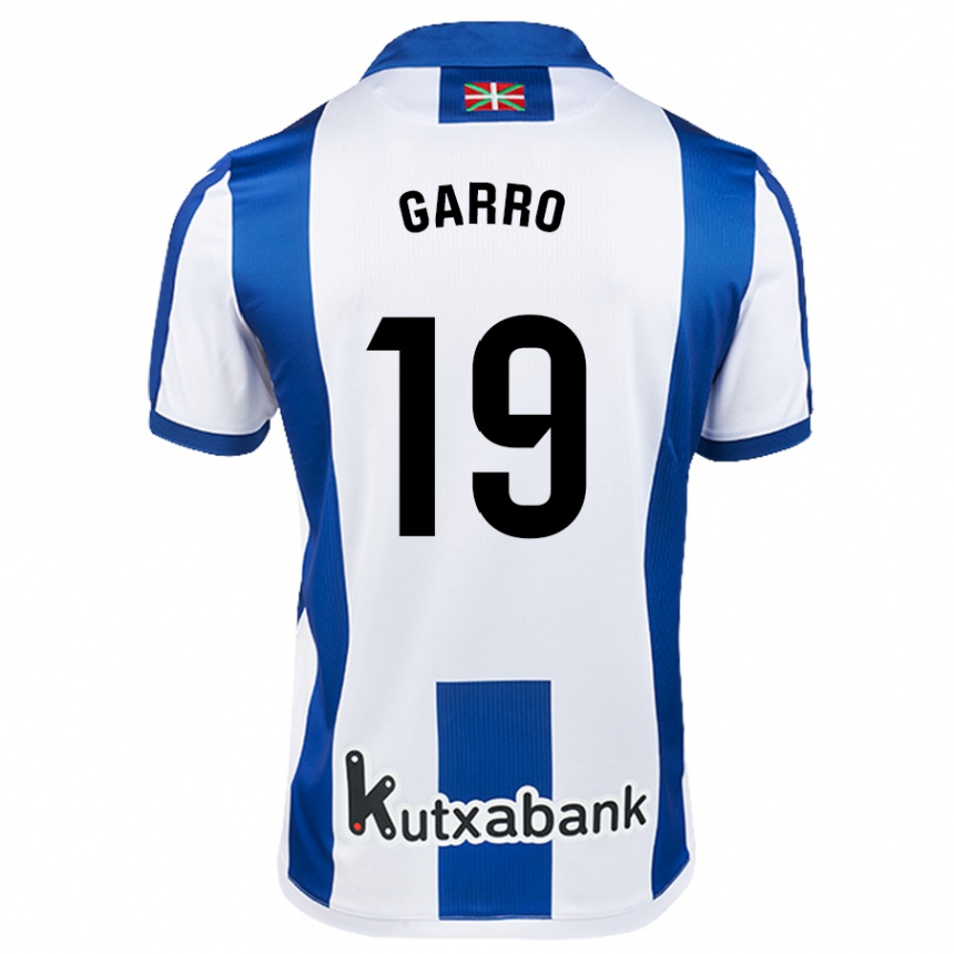 Kids Football Jon Garro #19 White Blue Home Jersey 2024/25 T-Shirt Australia