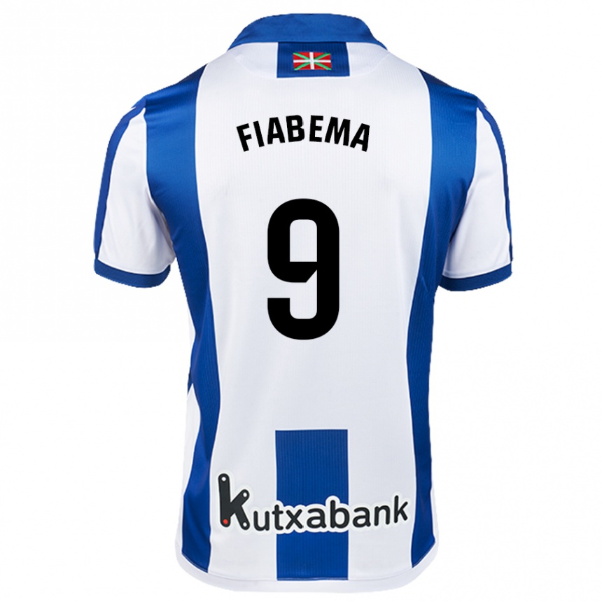 Kids Football Bryan Fiabema #9 White Blue Home Jersey 2024/25 T-Shirt Australia