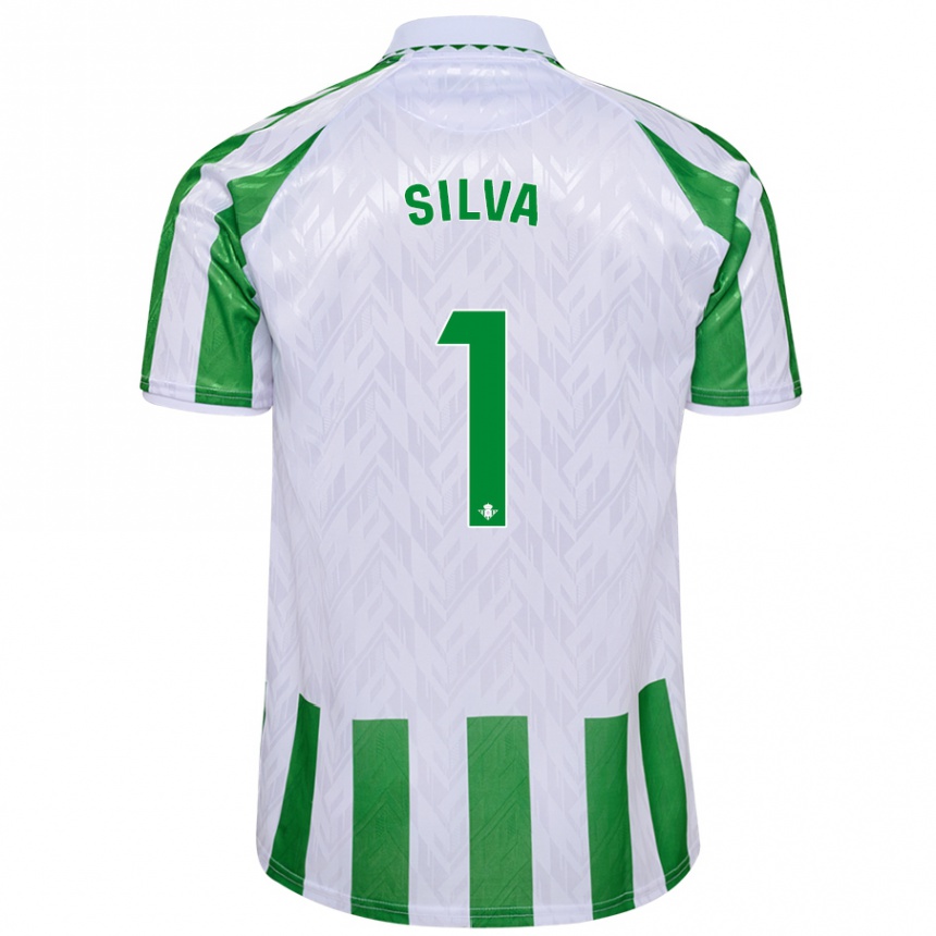 Kids Football Rui Silva #1 Green White Stripes Home Jersey 2024/25 T-Shirt Australia