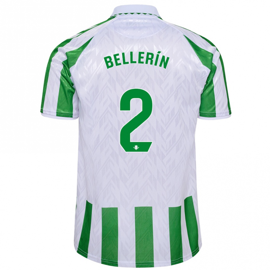 Kids Football Hector Bellerin #2 Green White Stripes Home Jersey 2024/25 T-Shirt Australia