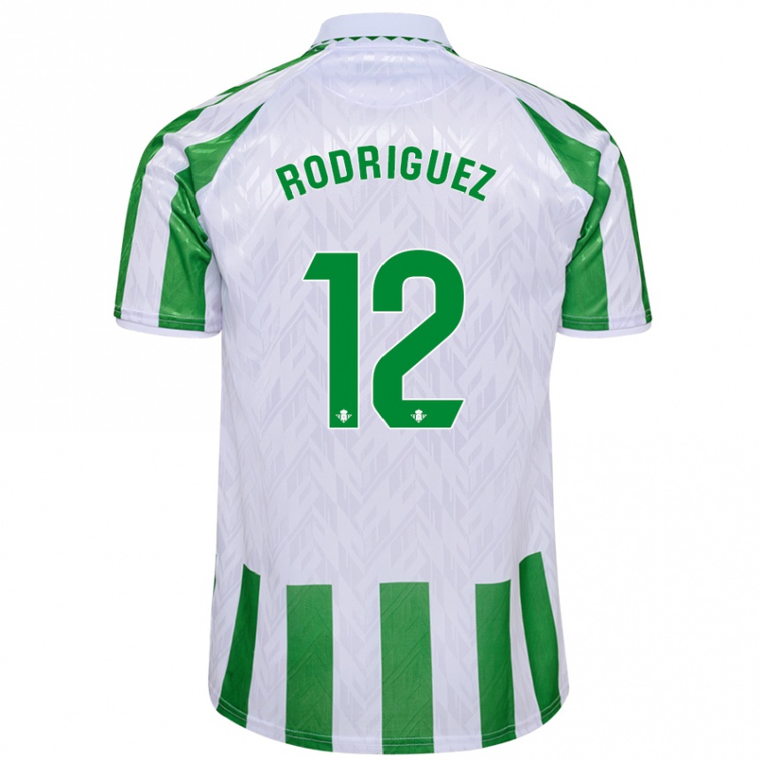 Kids Football Ricardo Rodríguez #12 Green White Stripes Home Jersey 2024/25 T-Shirt Australia