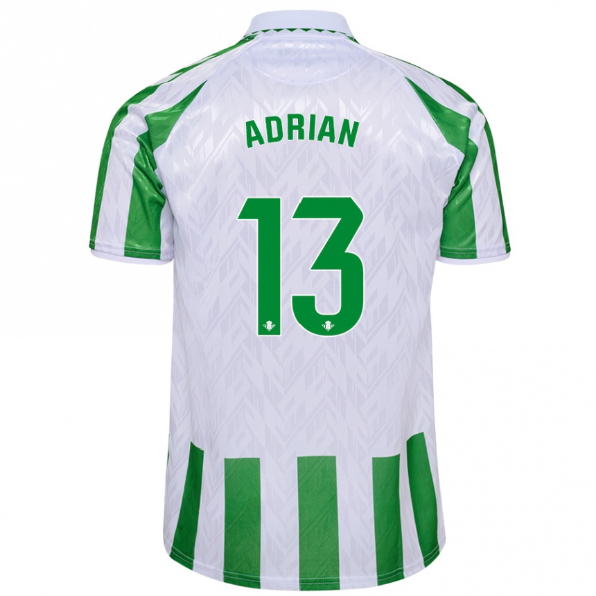 Kids Football Adrian #13 Green White Stripes Home Jersey 2024/25 T-Shirt Australia