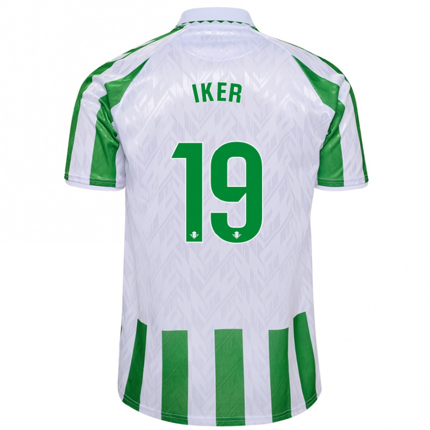 Kids Football Iker Losada #19 Green White Stripes Home Jersey 2024/25 T-Shirt Australia