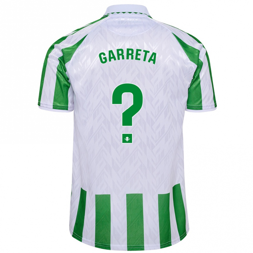 Kids Football Félix Garreta #0 Green White Stripes Home Jersey 2024/25 T-Shirt Australia